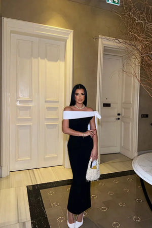 Robe Bicolore "Brianna" – Élégance Inoubliable