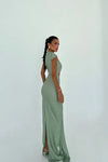 Robe CLÉOPÂTRE longue  drapée à découpes – Glamour & Élégante