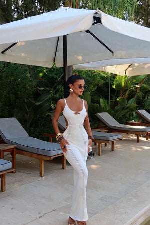 🤍 Robe Longue Moulante – Glamour Estival 🤍