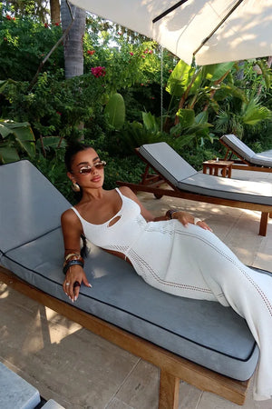 🤍 Robe Longue Moulante – Glamour Estival 🤍