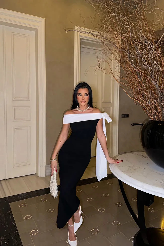 Robe Bicolore "Brianna" – Élégance Inoubliable