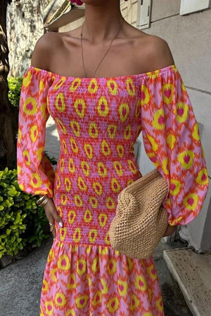 Robe Bohème Chic à Motifs – Madonna Collar Gipe ✨🌸