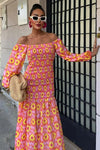 Robe Bohème Chic à Motifs – Madonna Collar Gipe ✨🌸