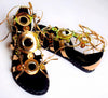 Sandale Shiny plate à lanières ornée - Chaussures - GALATEIA FASHION