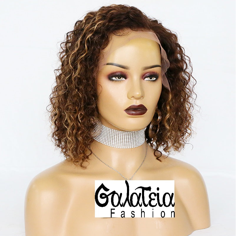 PERRUQUE "ALISSA" HIGHLIGHT HAIR  CURLY  LACE FRONTALE 13*6