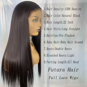 PERRUQUE  SYNTHÉTIQUE FIBRE FUTURA LISSE FULL LACE WIG STYLE NATURELLE