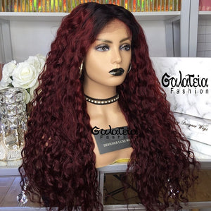 PERRUQUE "FAYANNA" CURLY OMBRE BORDEAUX