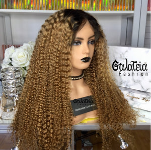 PERRUQUE BLONDE OMBRE "ZENA" CURLY